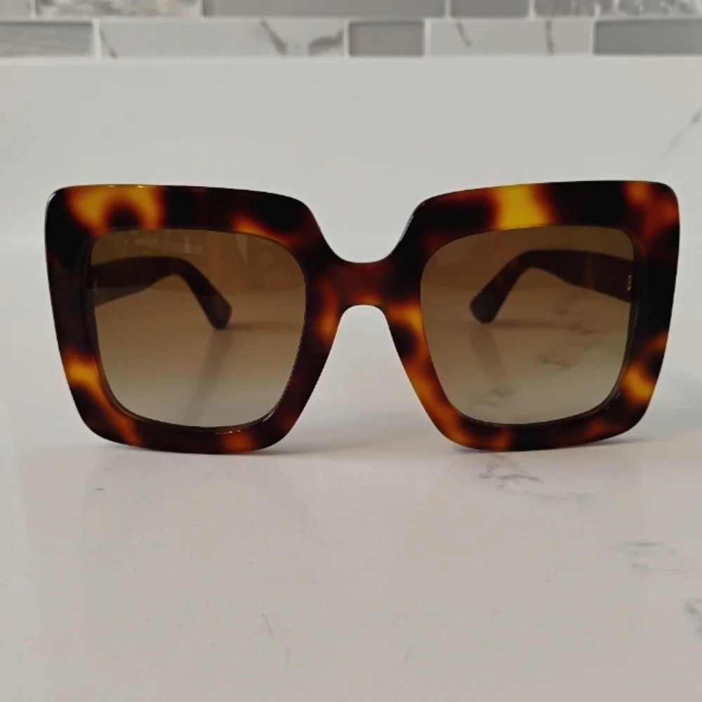 NWT Gucci Sunglasses (53-25-145) Havana Tortoise Shell Square - Picture 1 of 15